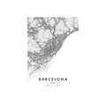 Affiche Carte de Barcelone - Collection Cartes de Villes