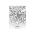 Affiche Carte de Lyon - Collection Cartes de Villes