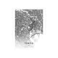 Affiche Carte de Tokyo - Collection Cartes de Villes
