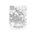 Affiche Carte d'Amsterdam - Collection Cartes de Villes