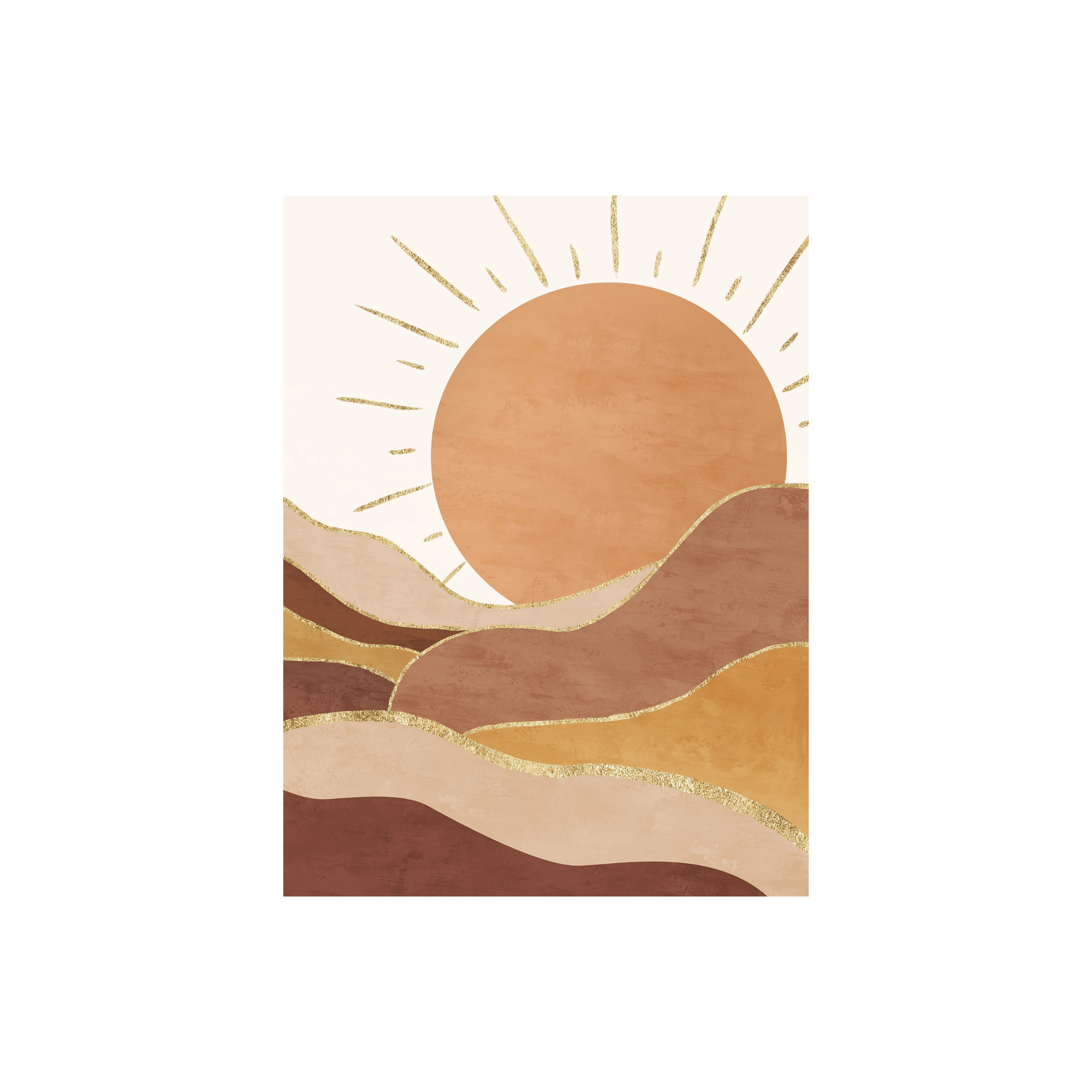 Affiche Soleil Couchant - Collection Soleil Terracotta