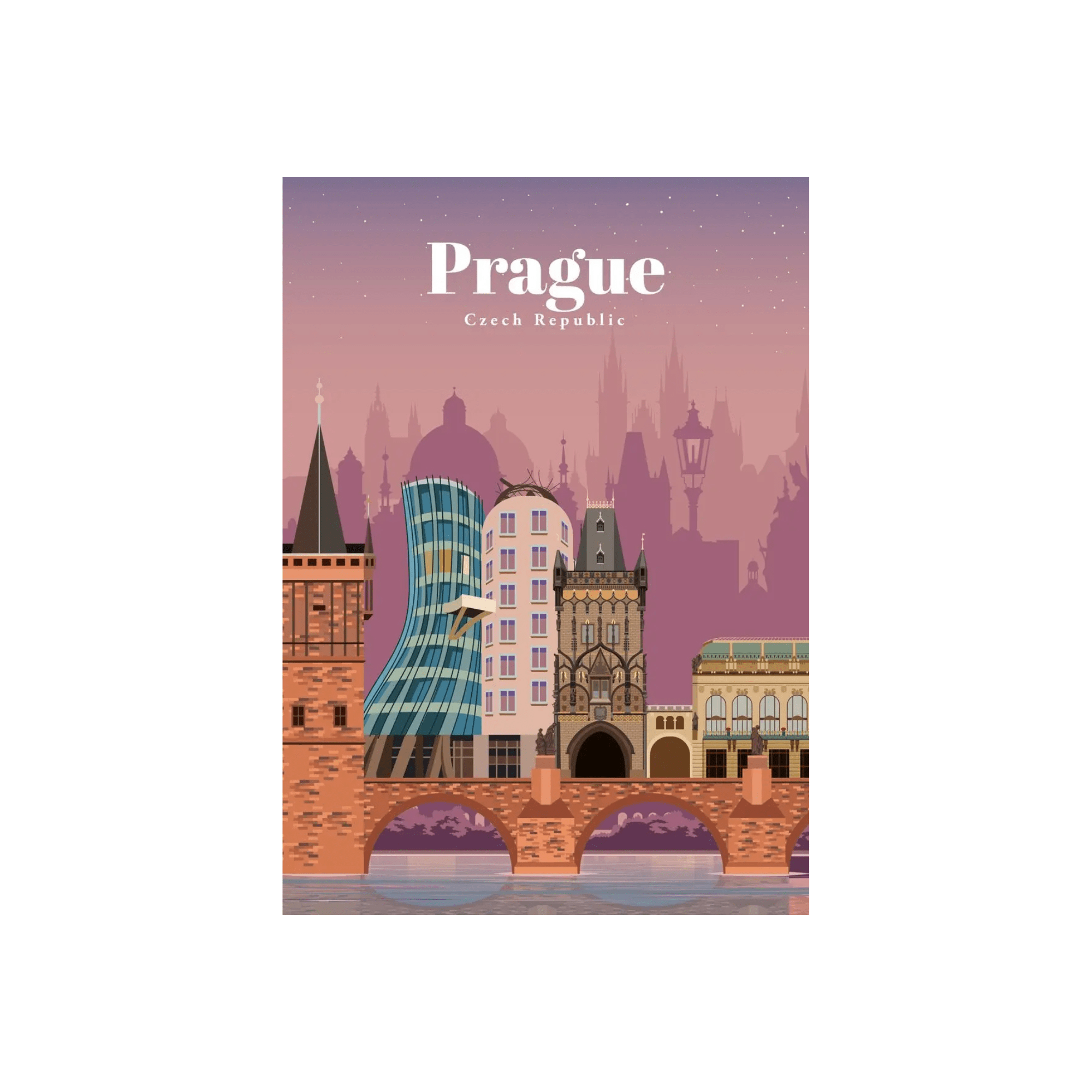 Affiche Prague - Collection Paysages Urbains